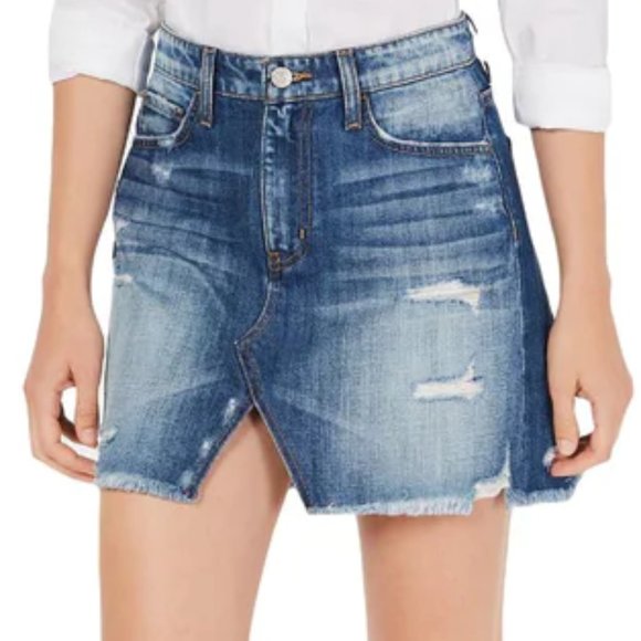 (NWT) Flying Monkey Distressed Denim Skirt SIZE 27 - Picture 2 of 4